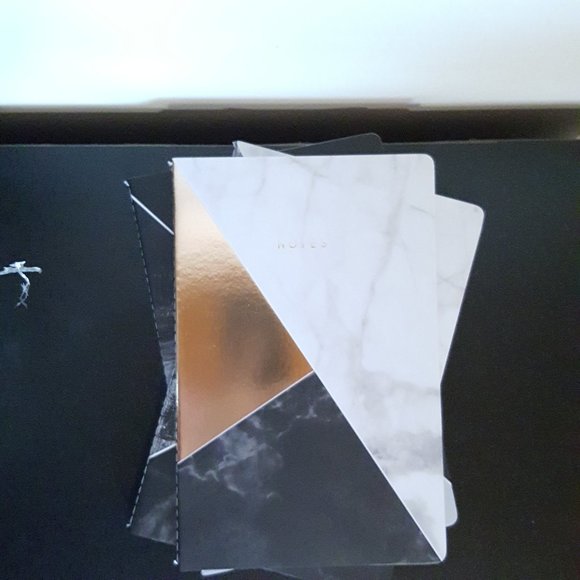 2/$20 Lined Softcover Notebooks Marble Geometric Set of 3 - Picture 7 of 14